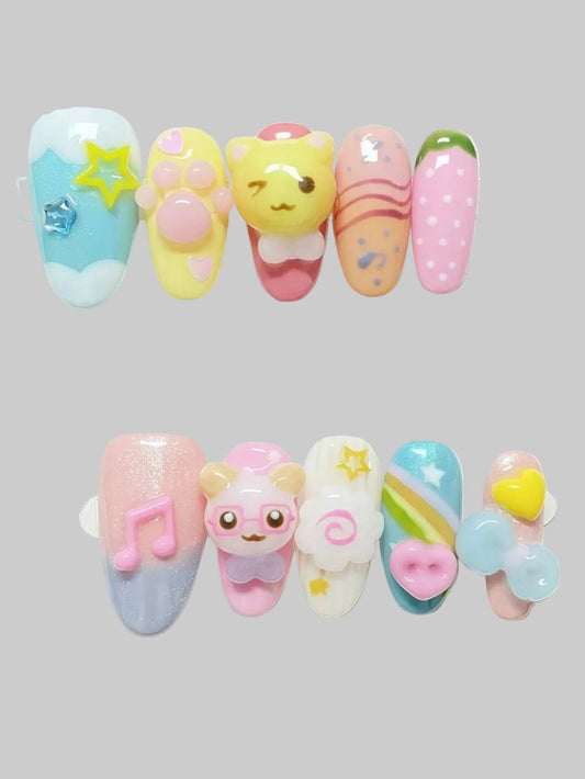 kawaii pastel nails