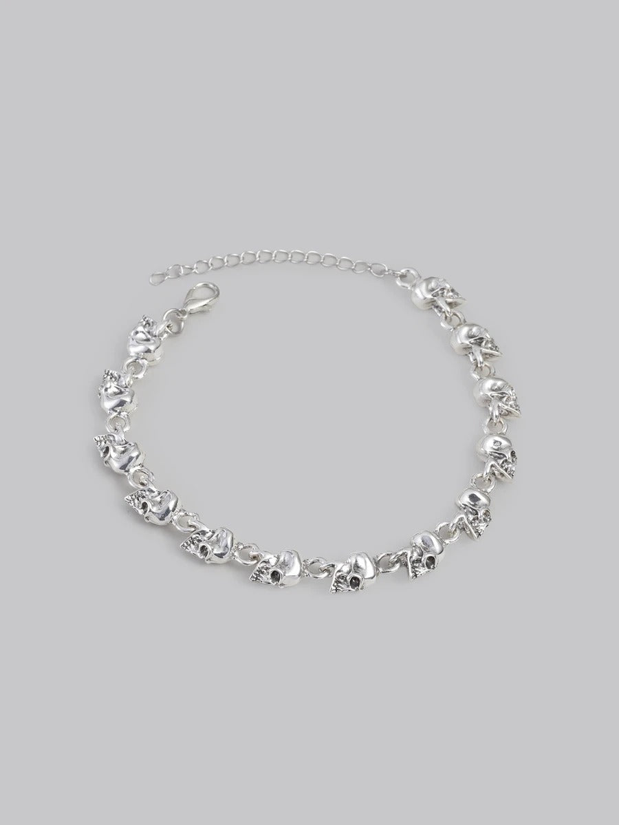 gothic skull head bracelet