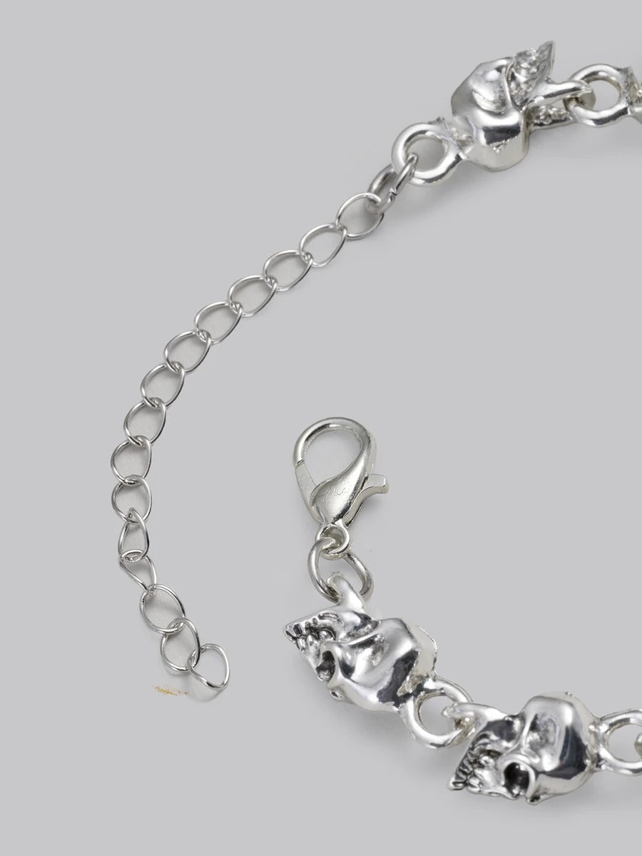 gothic skull head bracelet