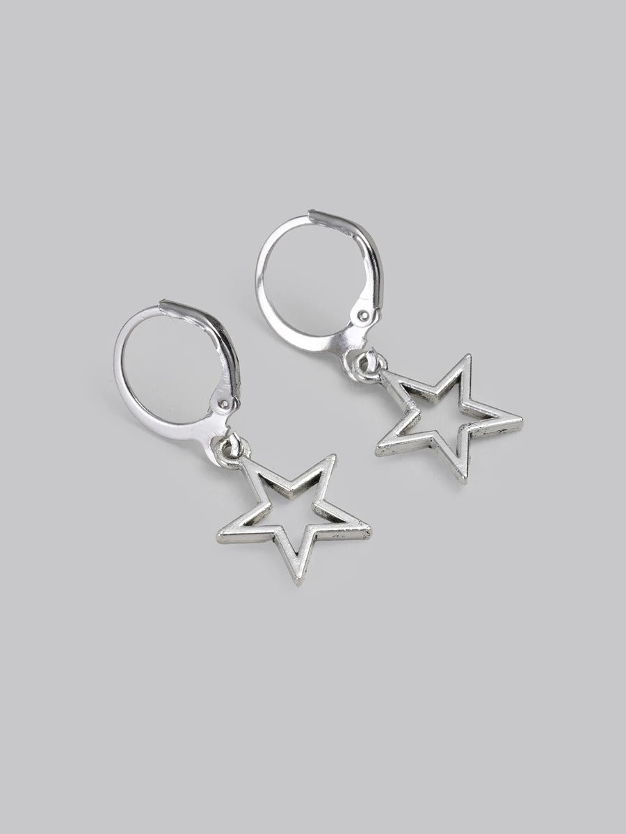 silver star earrings