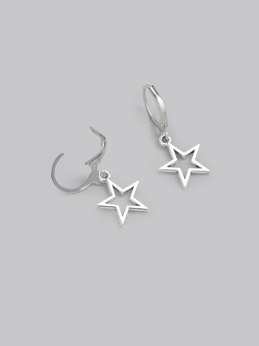silver star earrings