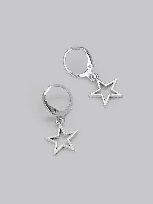 silver star earrings