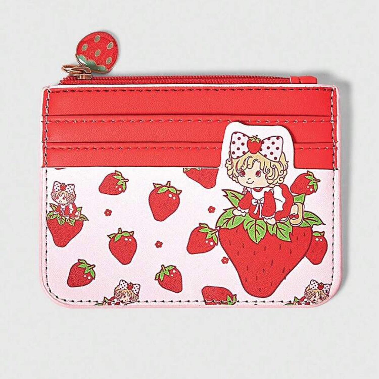 strawberry wallet | card holder