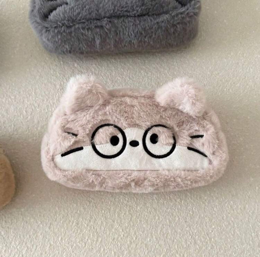 plush cat pencil case