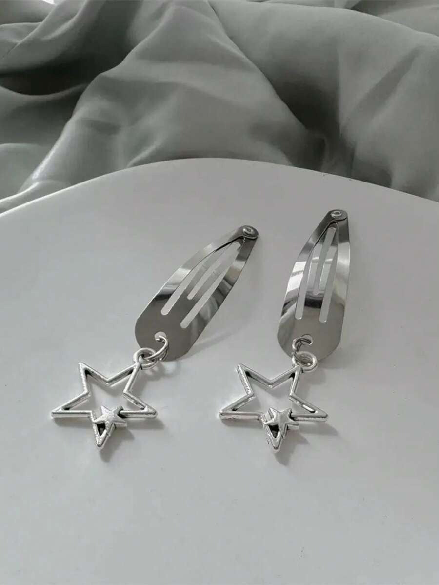 y2k silver hair pins