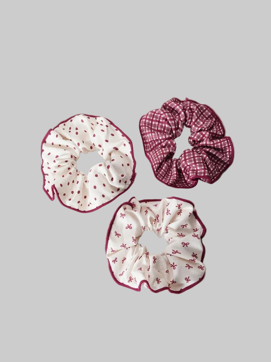 red scrunchies set
