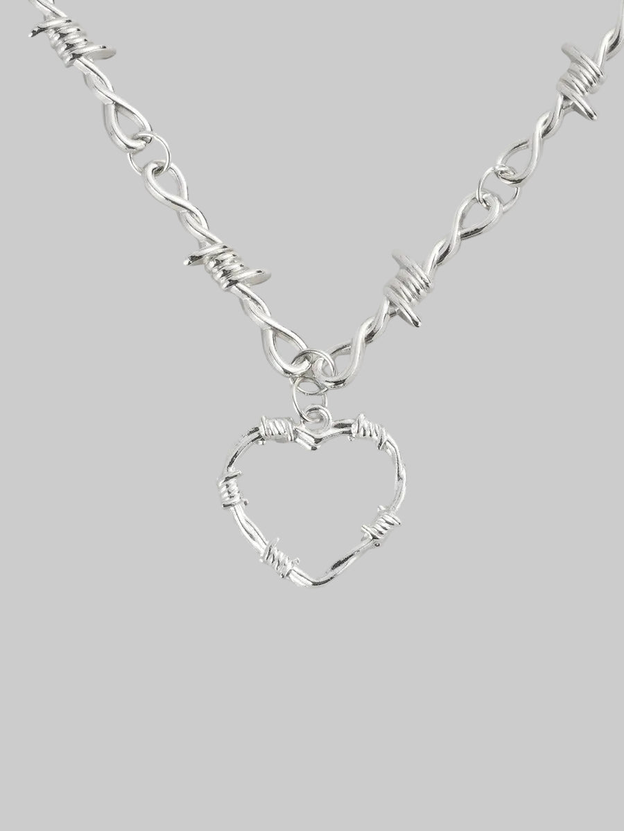 iron heart choker necklace