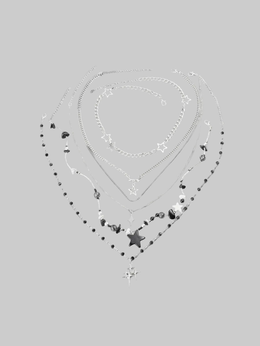 Star Layered Necklaces Set