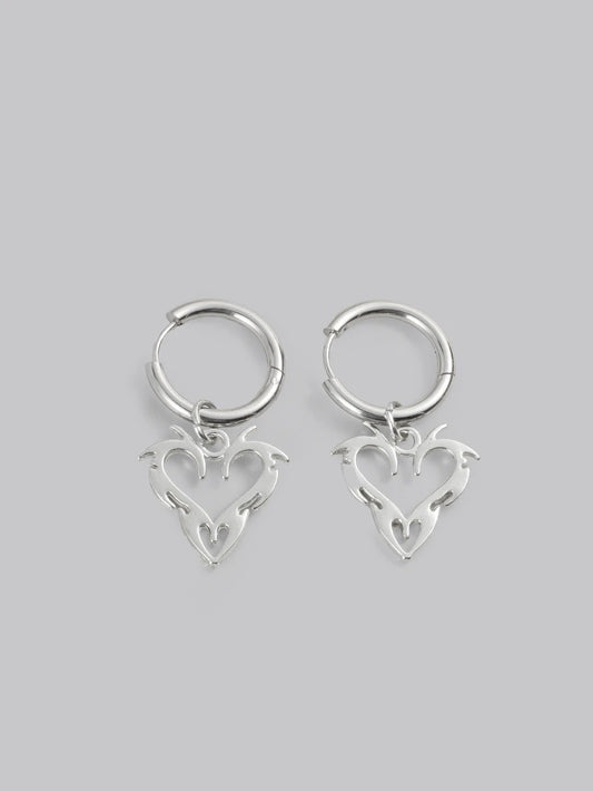 punky heart earrings