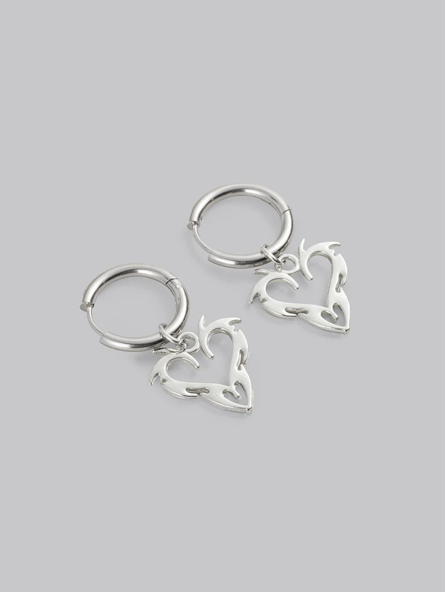 punky heart earrings