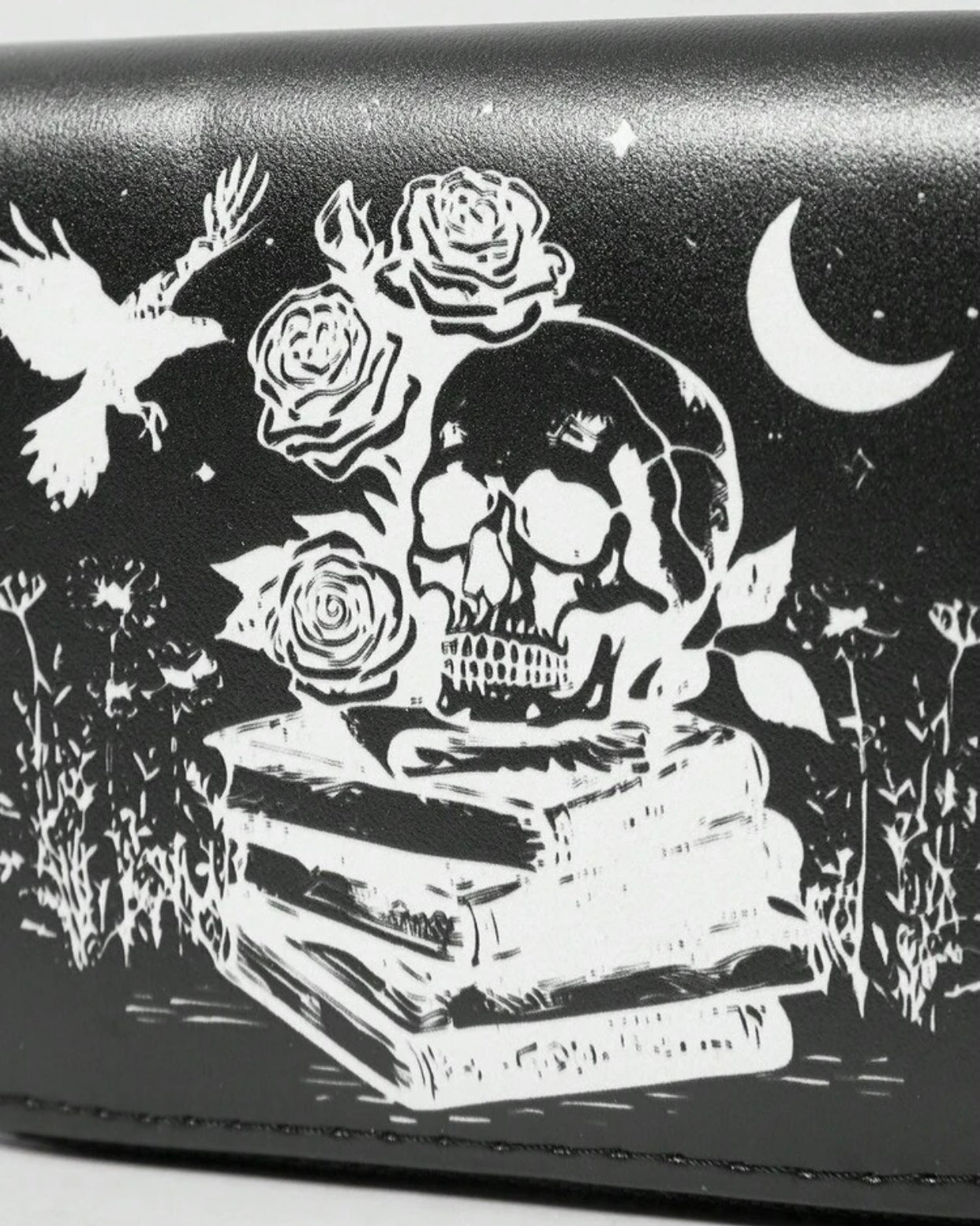 gothic skull black wallet