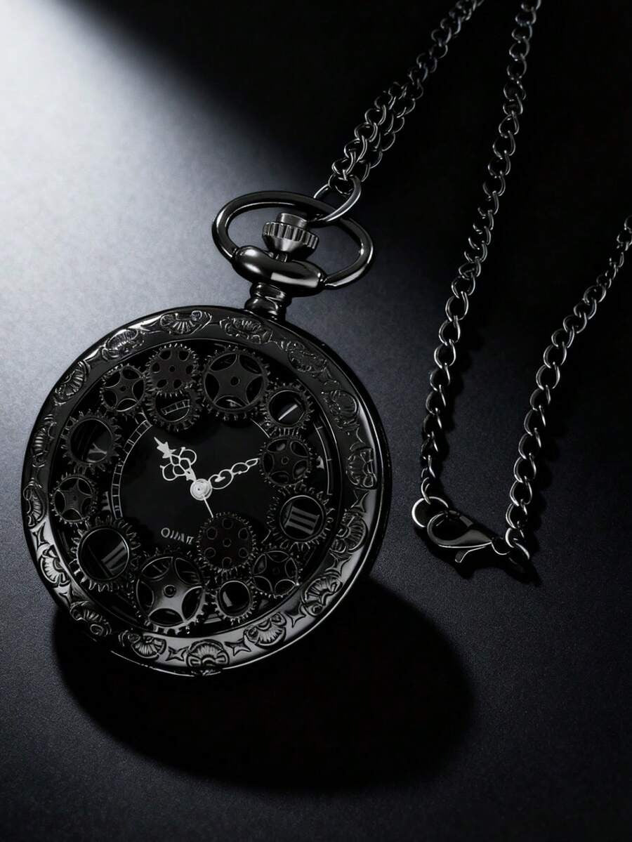 black pocket watch