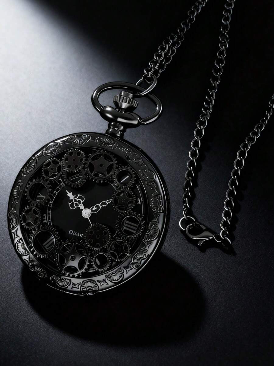 black pocket watch