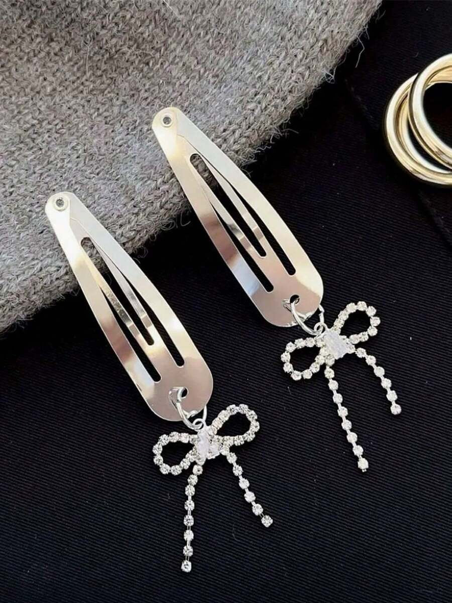 y2k silver hair pins