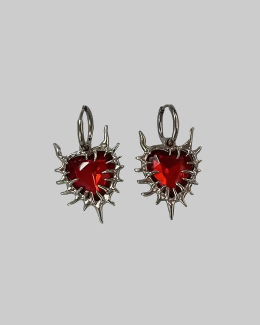 thorn heart earrings