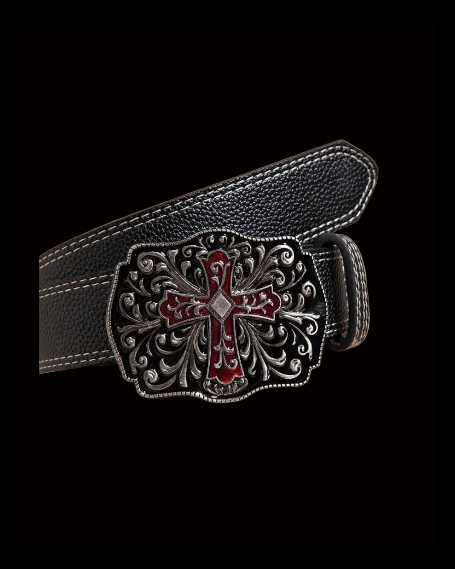 rebel faith double-stitch gothic belt