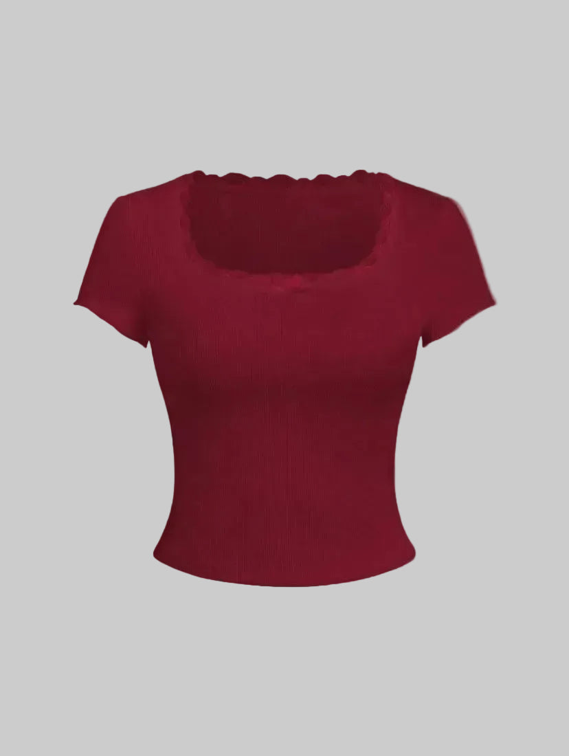 maroon bow top