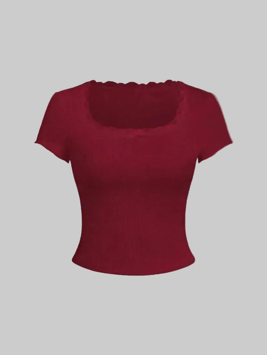 maroon bow top