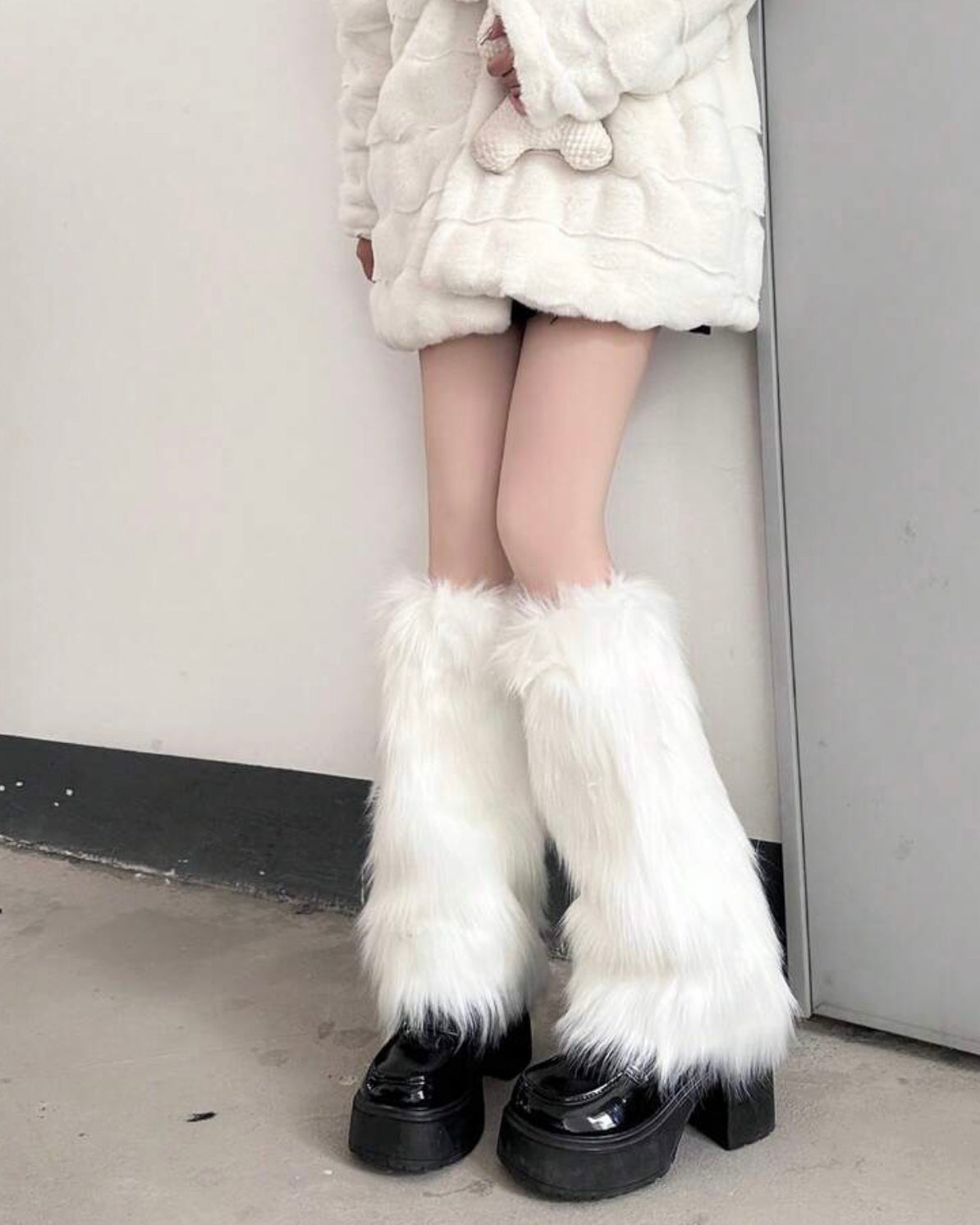 fur leg warmers