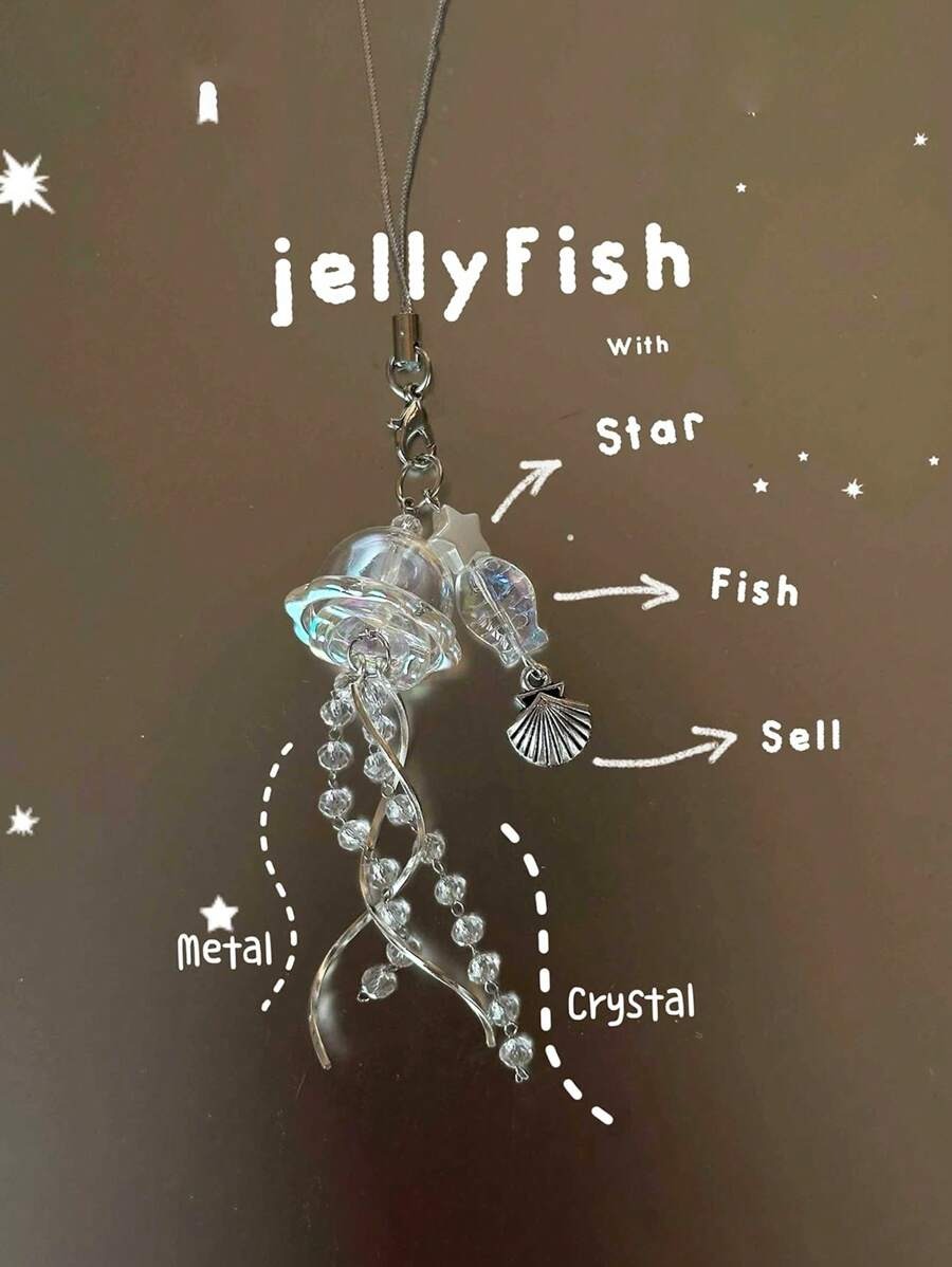 jellyfish phone charm