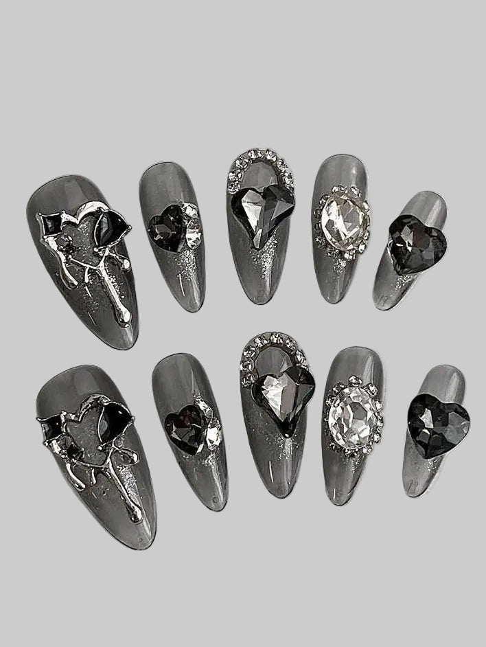 dark coquette nails
