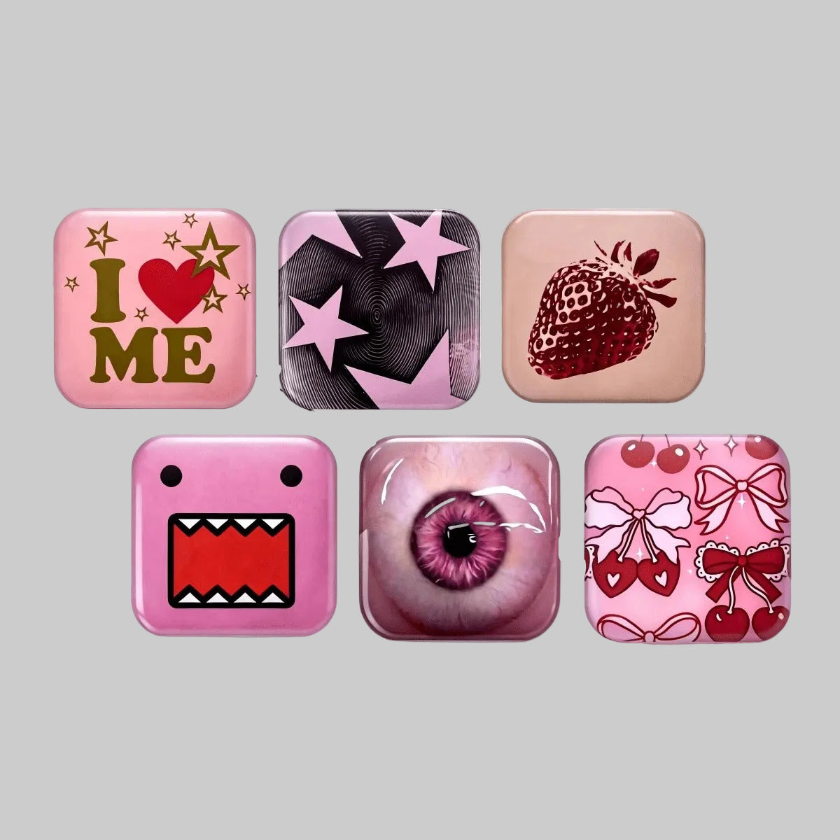 Square Coquette Badges (1 pc)