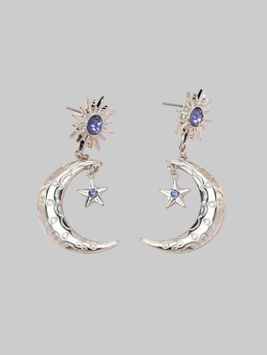 celestial moon earrings