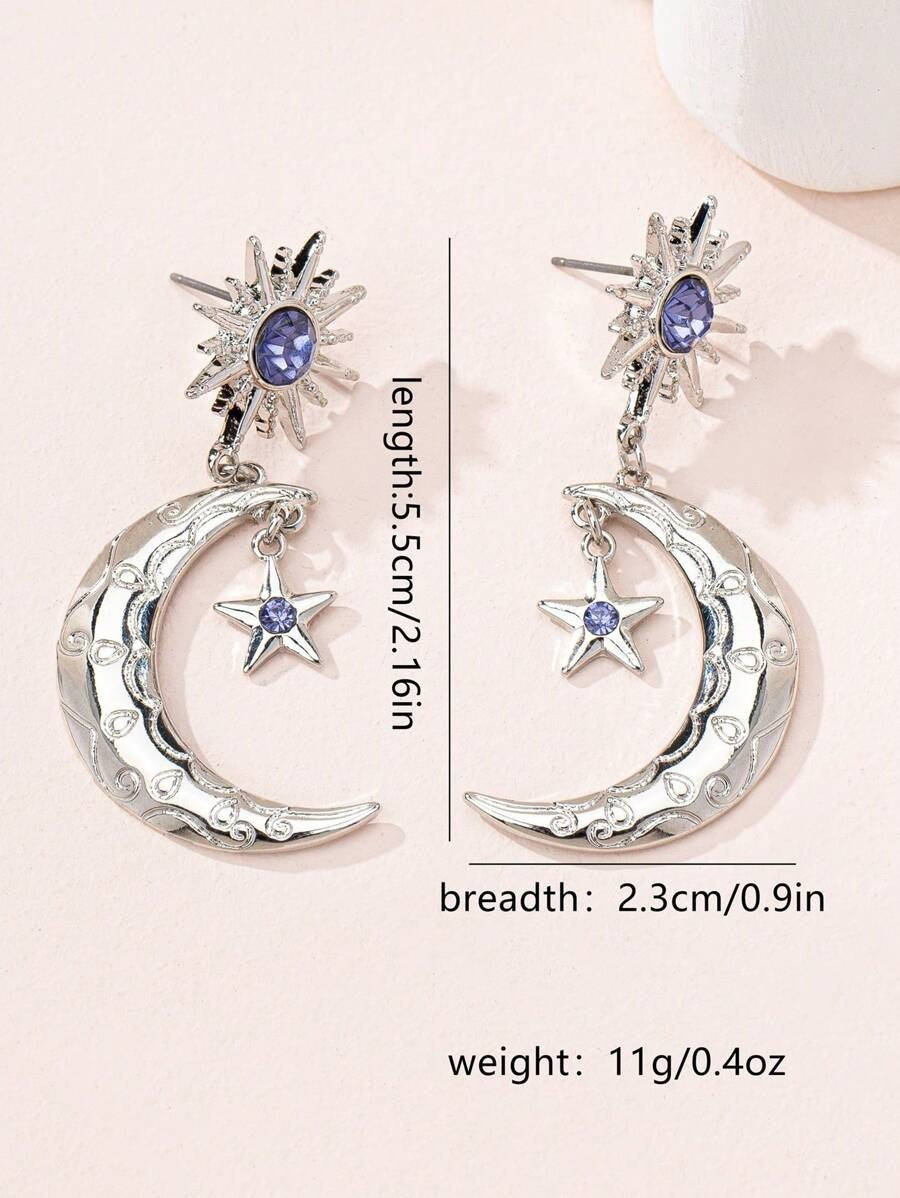 celestial moon earrings