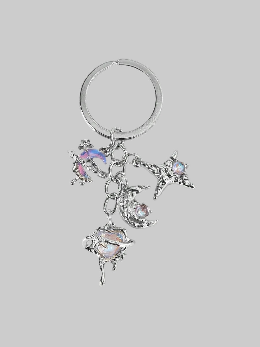 y2k mettalic style keychain