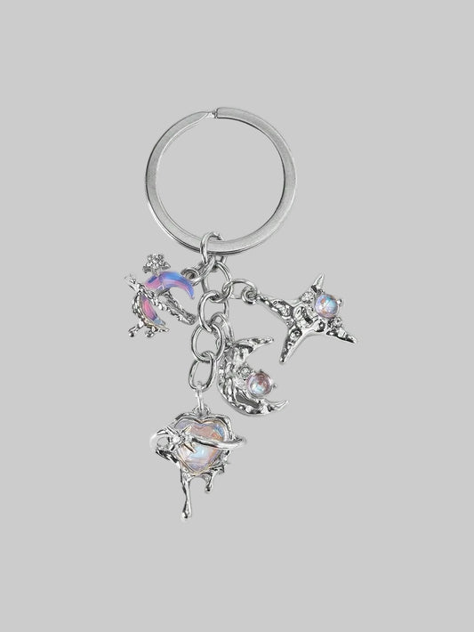 y2k mettalic style keychain