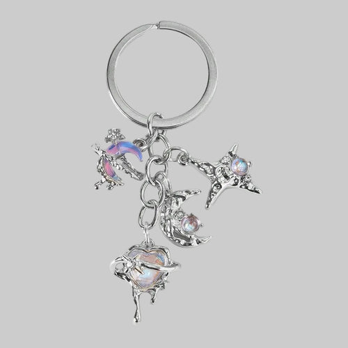 y2k mettalic style keychain