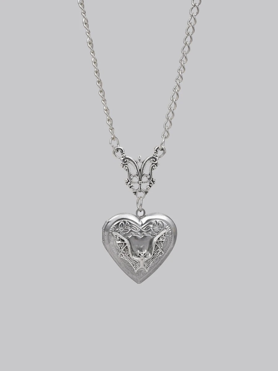 bat heart locket