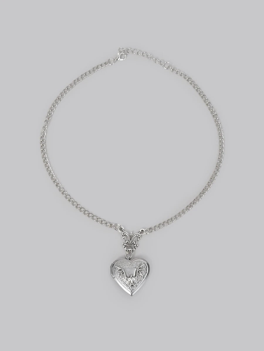 bat heart locket