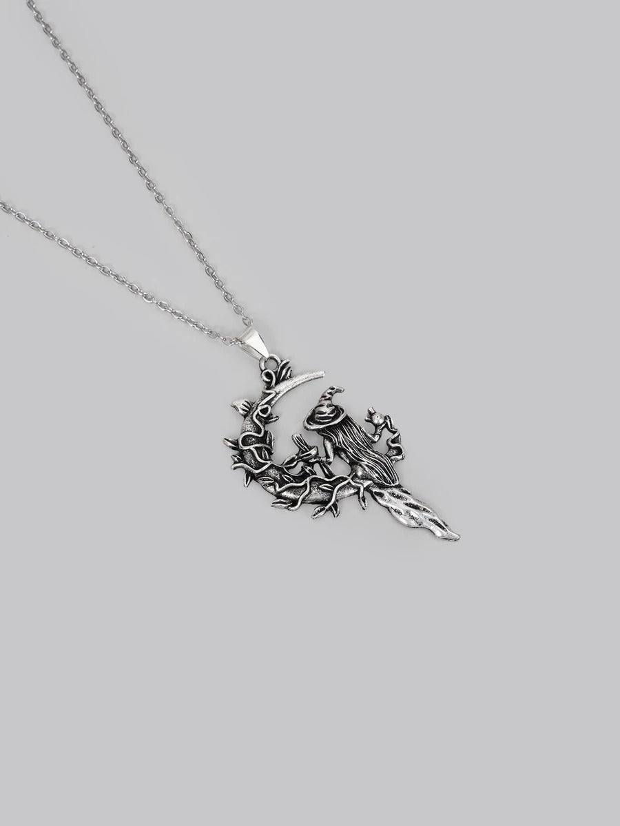 retro witch necklace