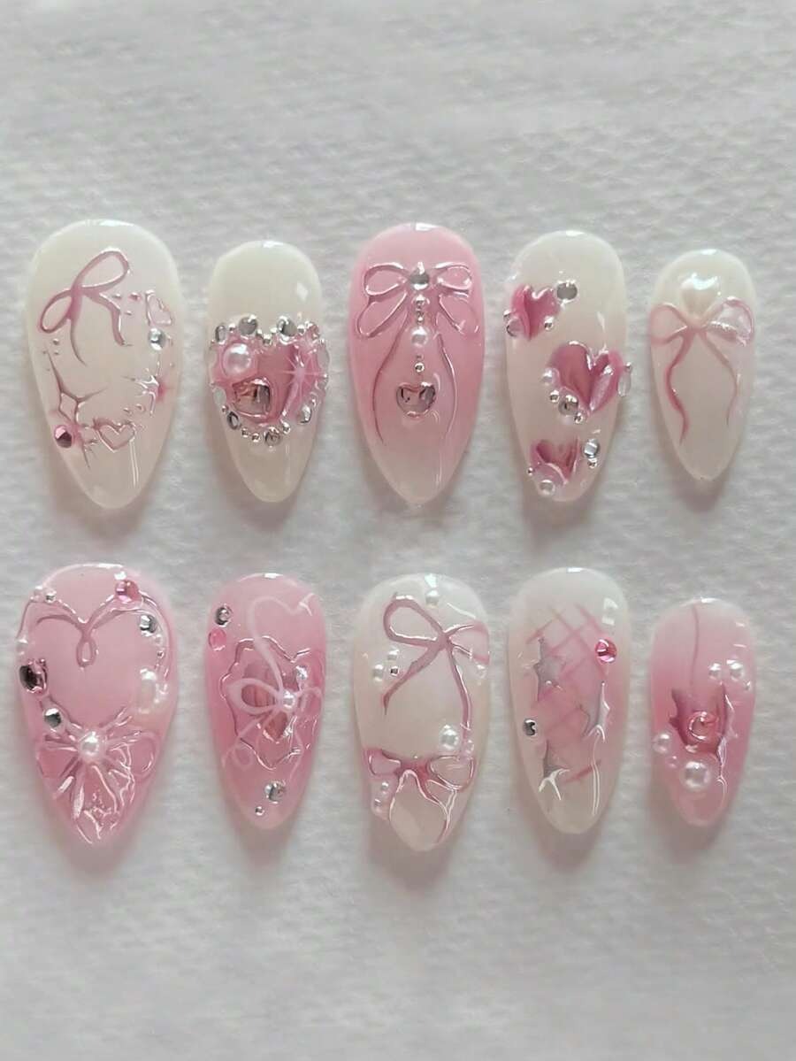 fairy pink nails
