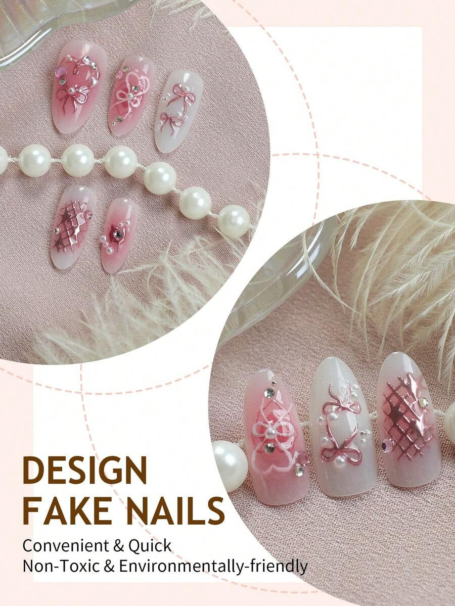 fairy pink nails