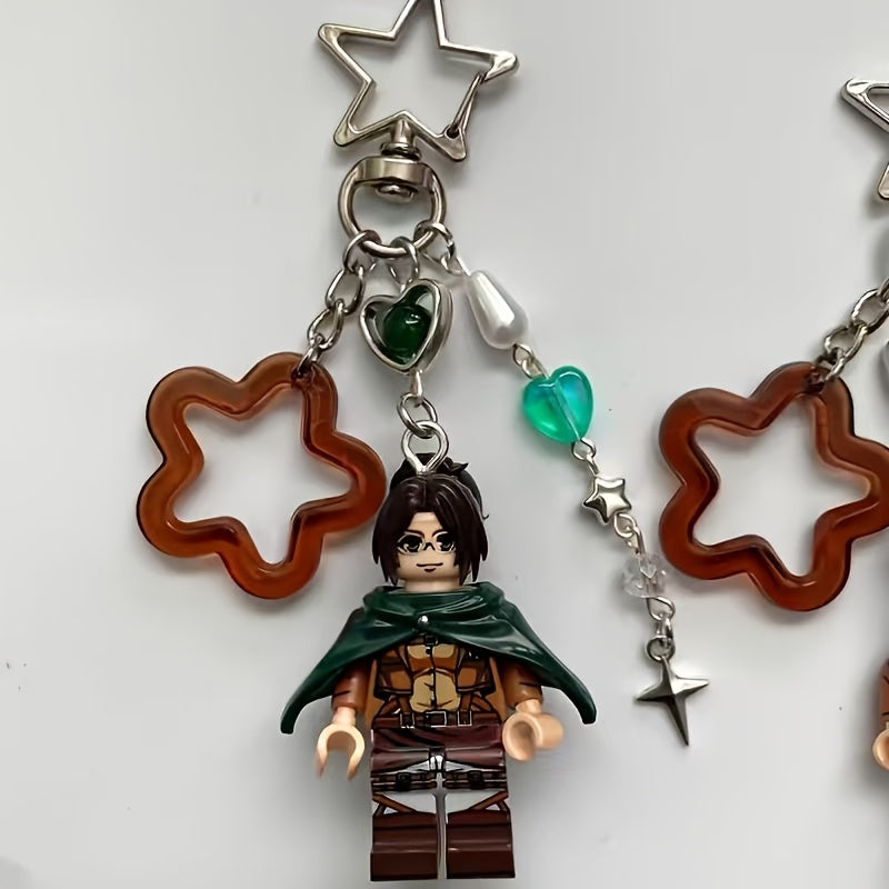 attack on titan lego keychain