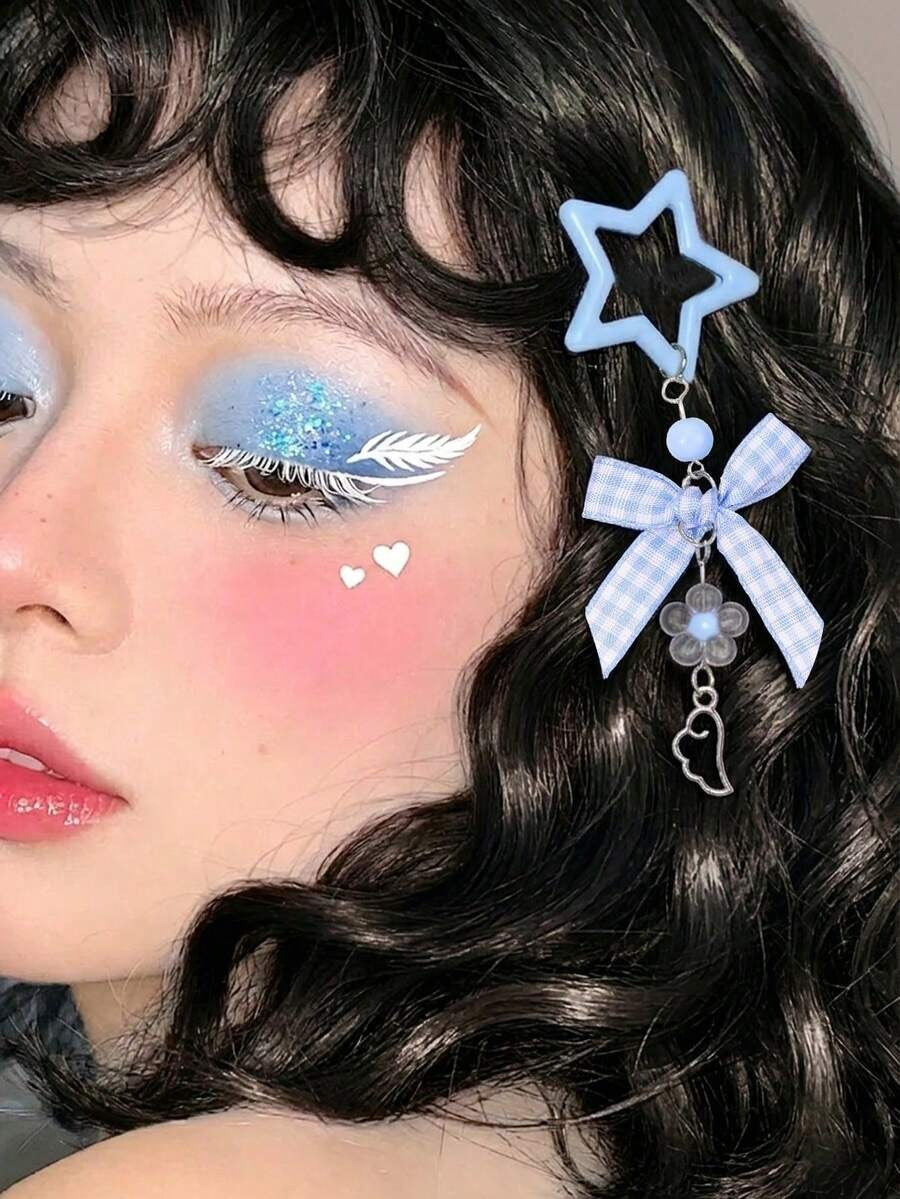 y2k star hair pins