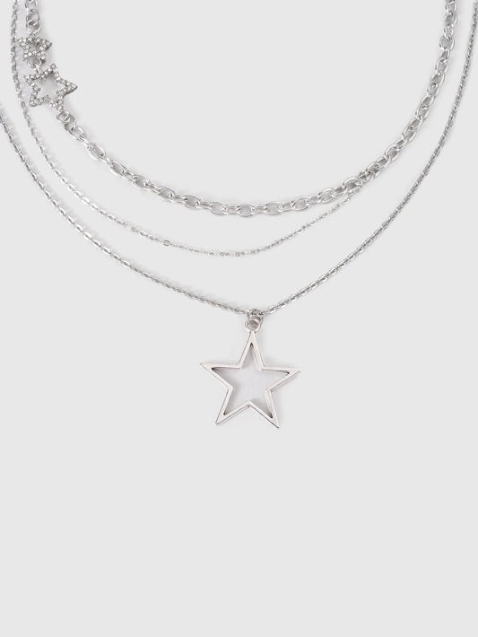 layered star necklace