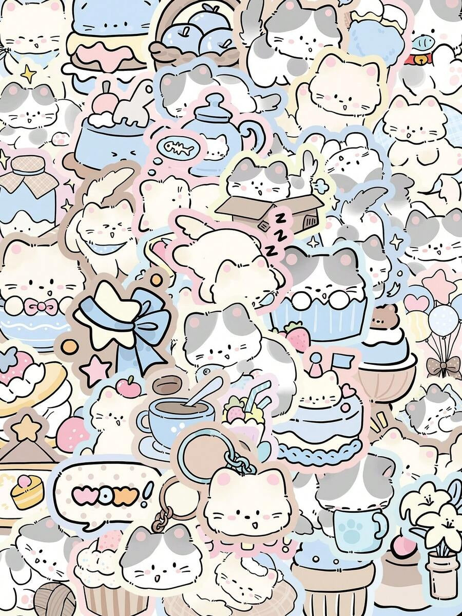 pastel cat sticker pack