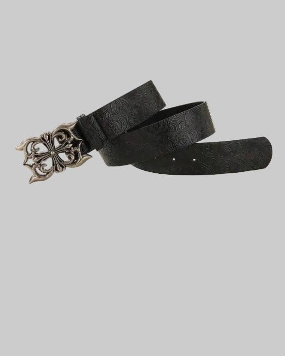 gothic flared cross belt