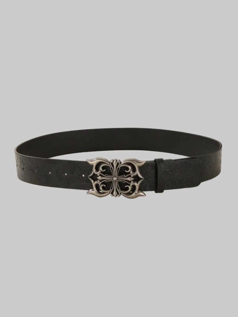 gothic flared cross belt