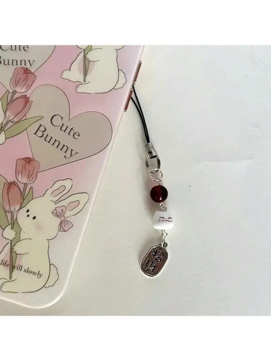 lucky cat phone charm