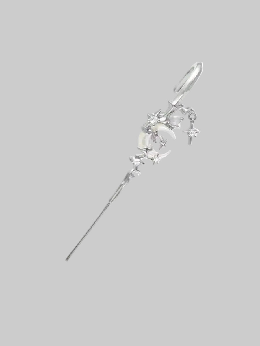 moon star industrial ear cuff