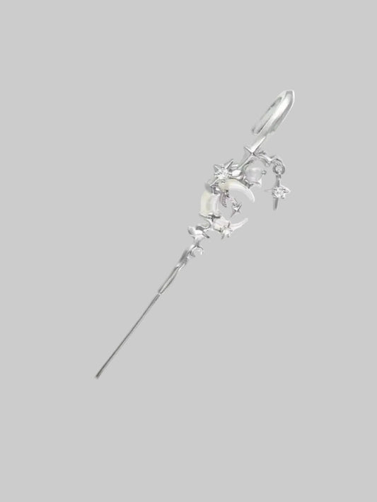 moon star industrial ear cuff