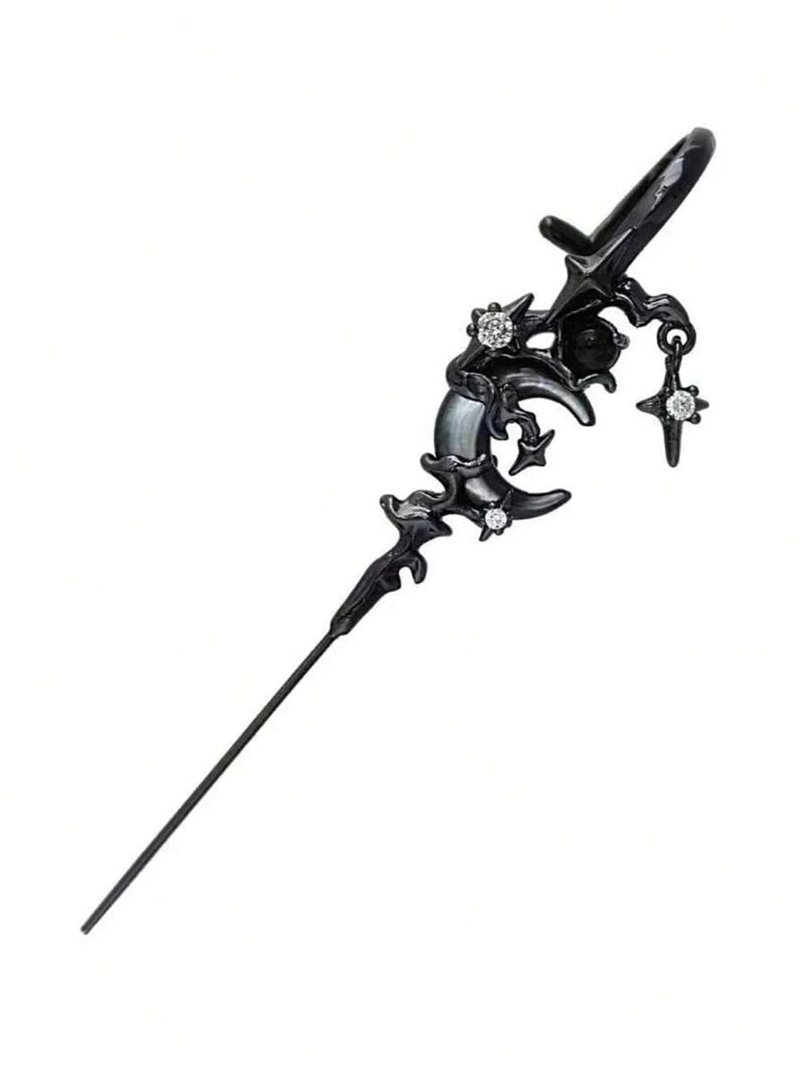 moon star industrial ear cuff