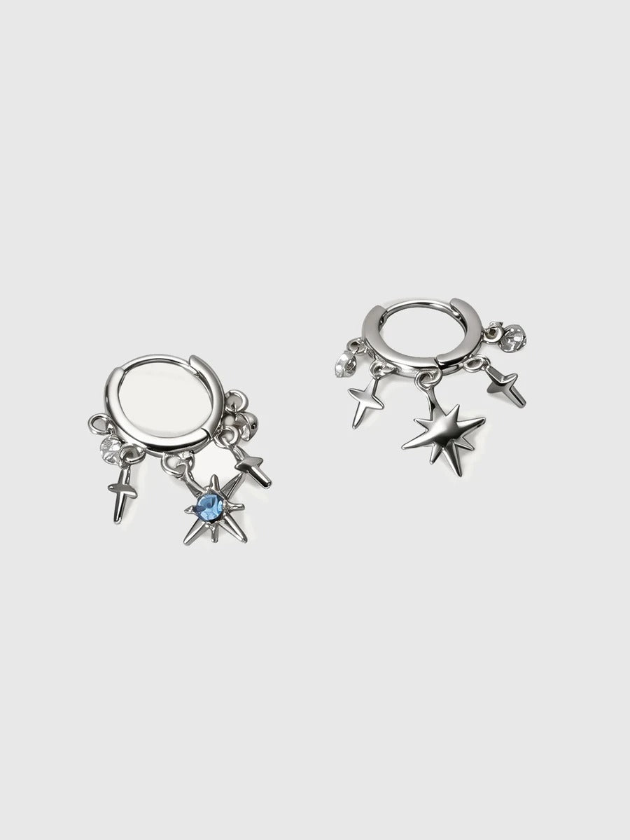 whimsigoth silver earrings