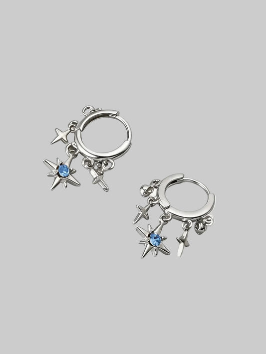 whimsigoth silver earrings
