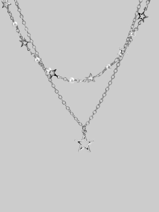 star n moon: silver chain necklace