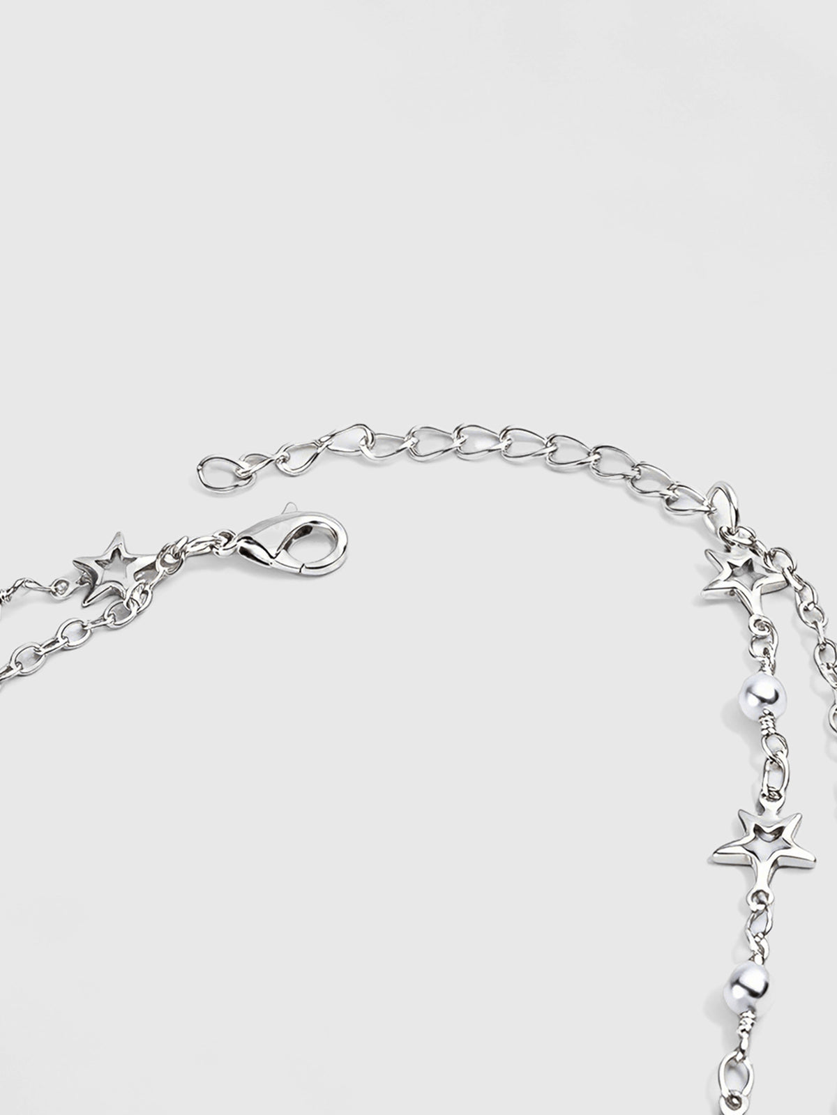 star n moon: silver chain necklace